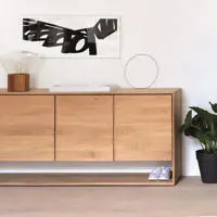 Oak Nordic Four Door Sideboard